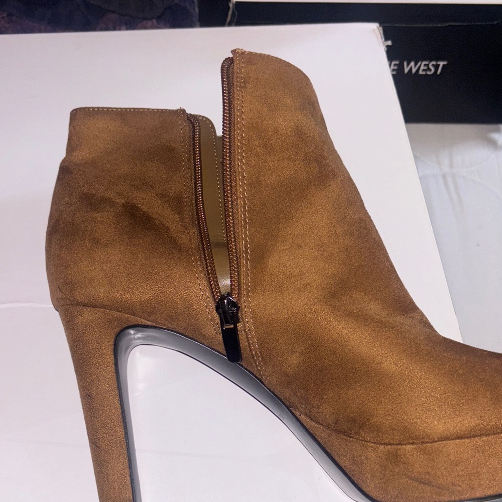 Nine West Women's Tan Ankle Booties - Picture 14 of 16